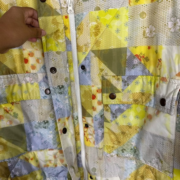 Urban Outfitters Patchwork Oversized Relaxed Boho Kimono Sleeves Jacket Sz S - Picture 7 of 10